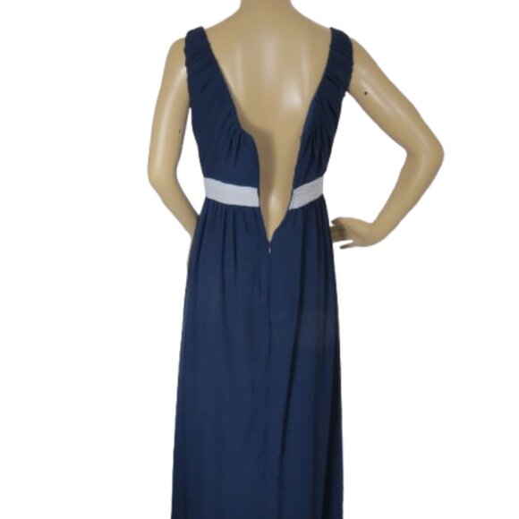 Bari Jay Navy Blue Floor Length Gown - Picture 9 of 10